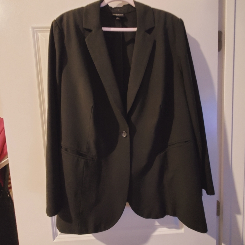 Lane Bryant Black One Button Blazer size 28